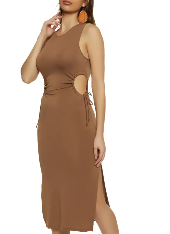 Cut Out Waist Midi Dress sold by Rainbow