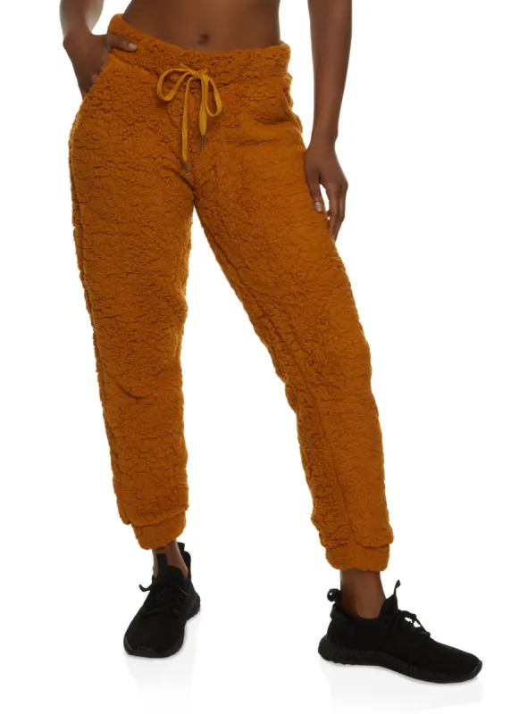 Sherpa Drawstring Joggers sold by Rainbow