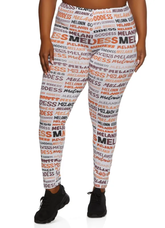 Plus Size Melanin Goddess Leggings sold by Rainbow