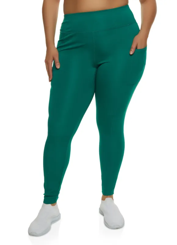 Plus Size Cell Phone Pocket Leggings sold by Rainbow