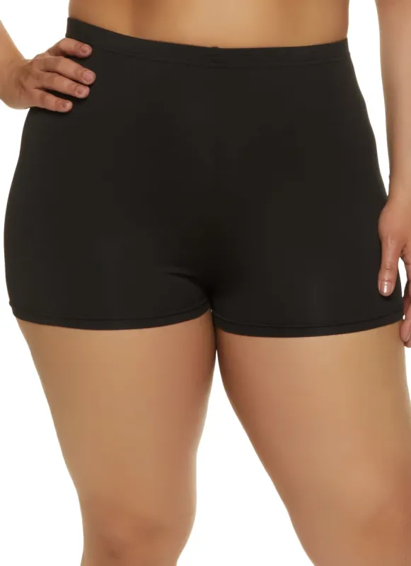 Plus Size High Waist Stretch Shorts sold by Rainbow