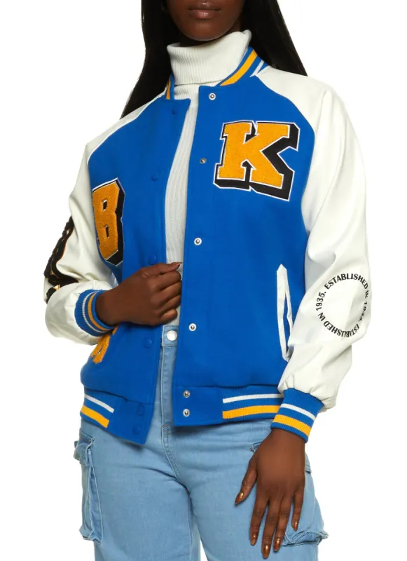 BK Chenille Patch Varsity Jacket sold by Rainbow