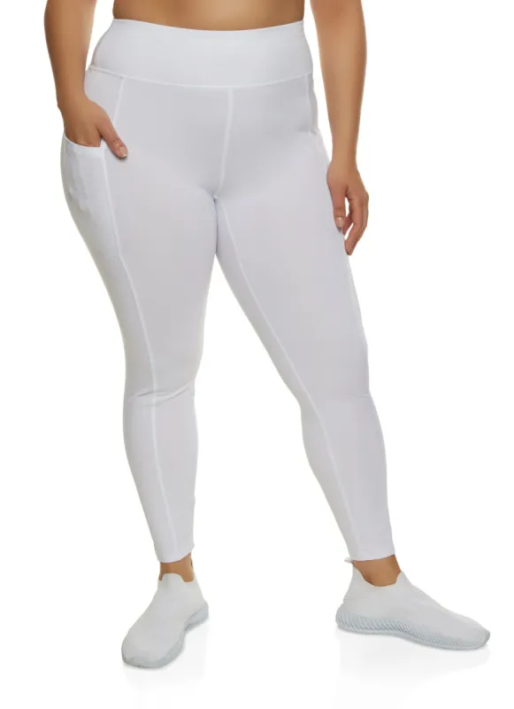 Plus Size Cell Phone Pocket Leggings sold by Rainbow