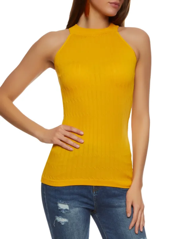 Textured Knit Seamless Tank Top sold by Rainbow