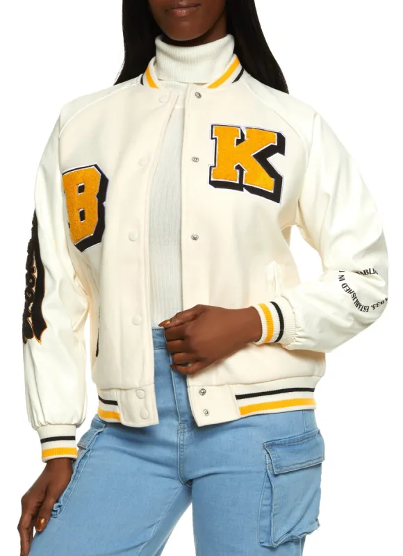BK Chenille Patch Varsity Jacket sold by Rainbow