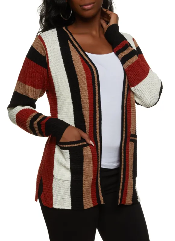 Striped Pocket Cardigan sold by Rainbow