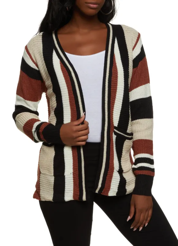Striped Pocket Cardigan sold by Rainbow