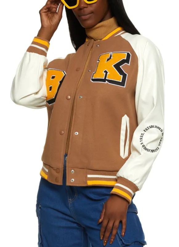 BK Chenille Patch Varsity Jacket sold by Rainbow