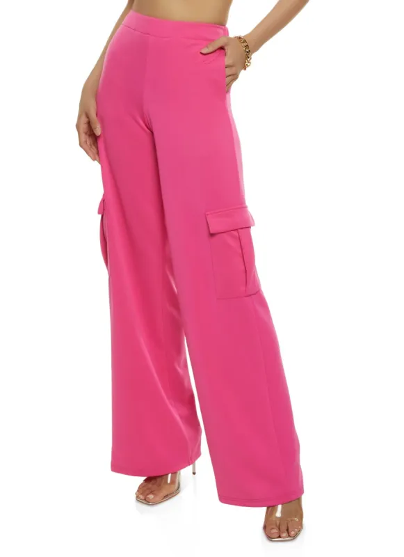 High Waist Wide Leg Cargo Pants sold by Rainbow