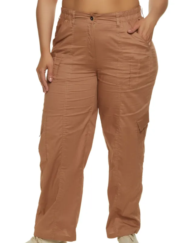 Plus Size Poplin Cargo Pants sold by Rainbow