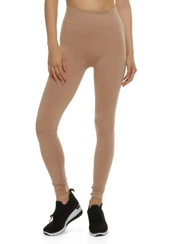 Seamless Solid High Waist Leggings sold by Rainbow