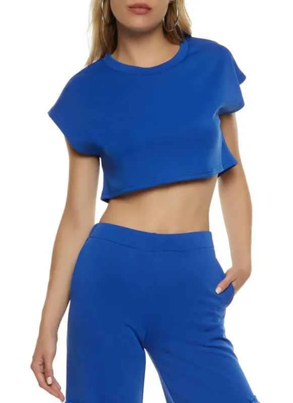 Solid Boxy Crop Top sold by Rainbow