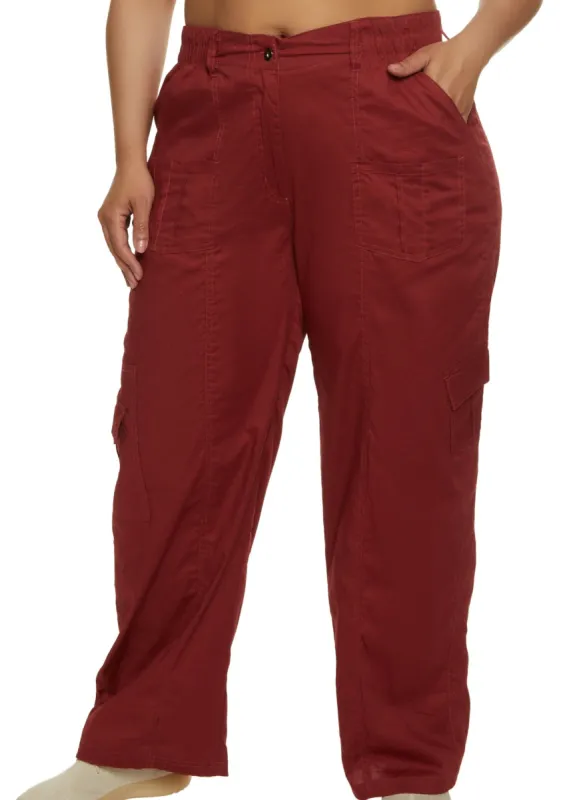 Plus Size Poplin Cargo Pants sold by Rainbow