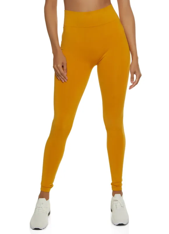 Seamless Solid High Waist Leggings sold by Rainbow