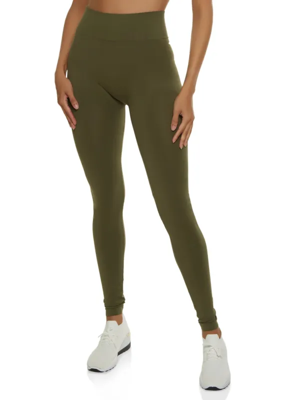 Seamless Solid High Waist Leggings sold by Rainbow