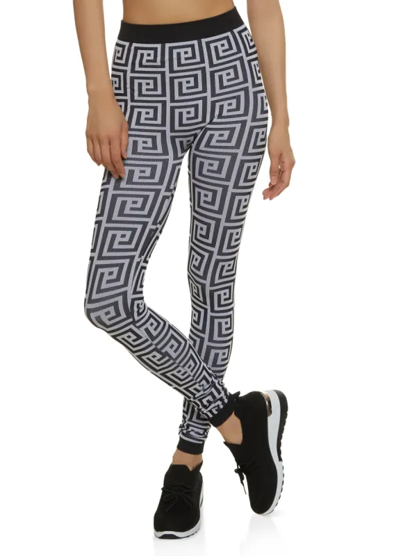 Maze Print Seamless Leggings sold by Rainbow