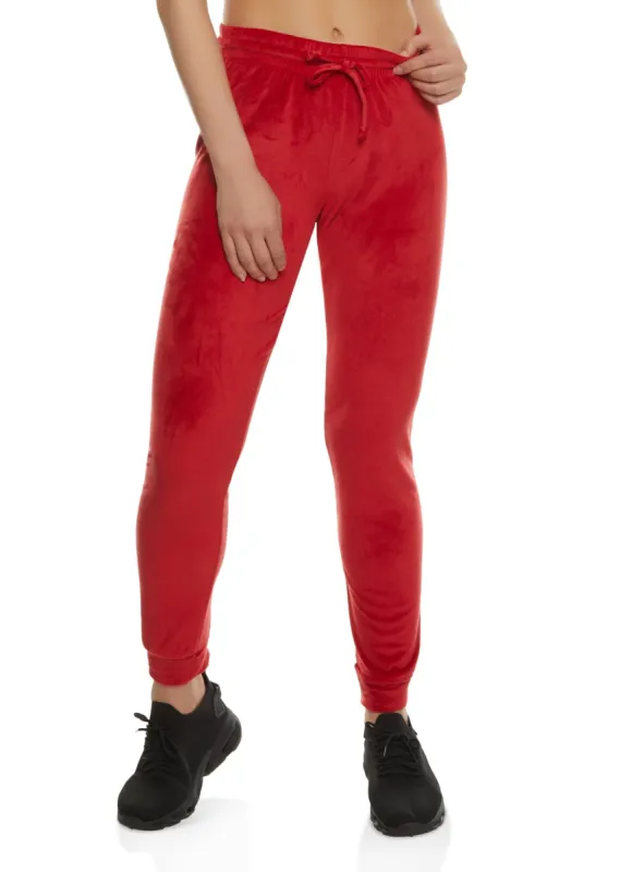 Velour Activewear Drawstring Joggers sold by Rainbow