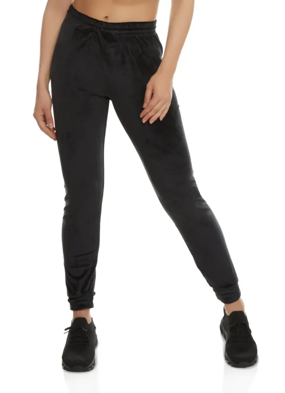 Velour Activewear Drawstring Joggers sold by Rainbow