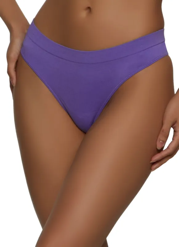 Seamless High Leg Thong Panty sold by Rainbow