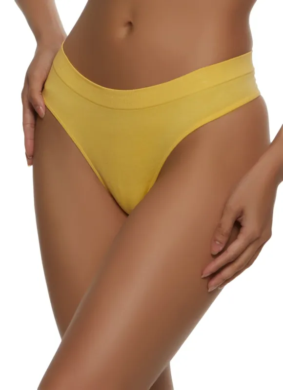 Seamless High Leg Thong Panty sold by Rainbow