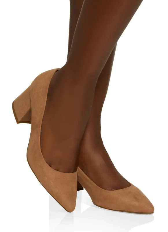 Pointed Toe Mid Block Heel Pumps sold by Rainbow