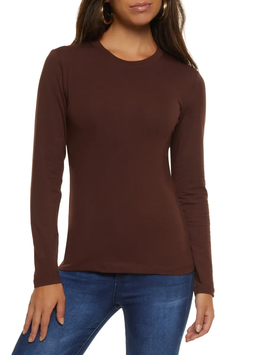 Basic Long Sleeve Crew Neck Tee | Parallel