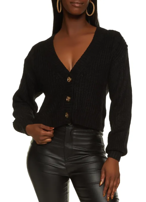 V Neck Cable Knit Cardigan sold by Rainbow