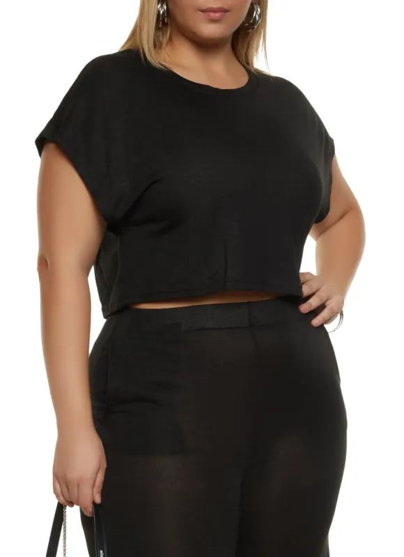 Plus Size Brushed Knit Dolman Sleeve Top sold by Rainbow