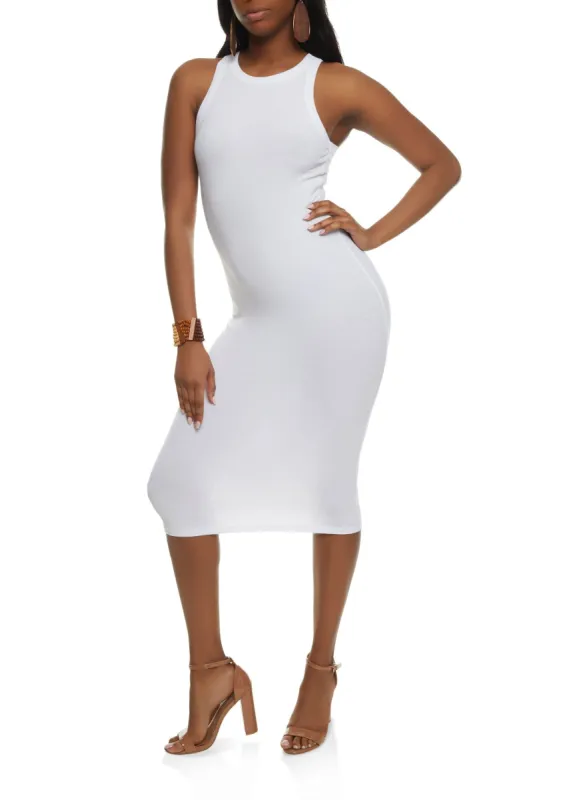 Rib Knit Bodycon Tank Dress sold by Rainbow