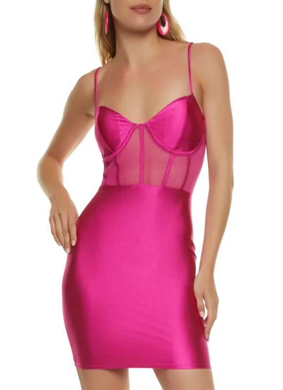 Mesh Bustier Mini Dress sold by Rainbow