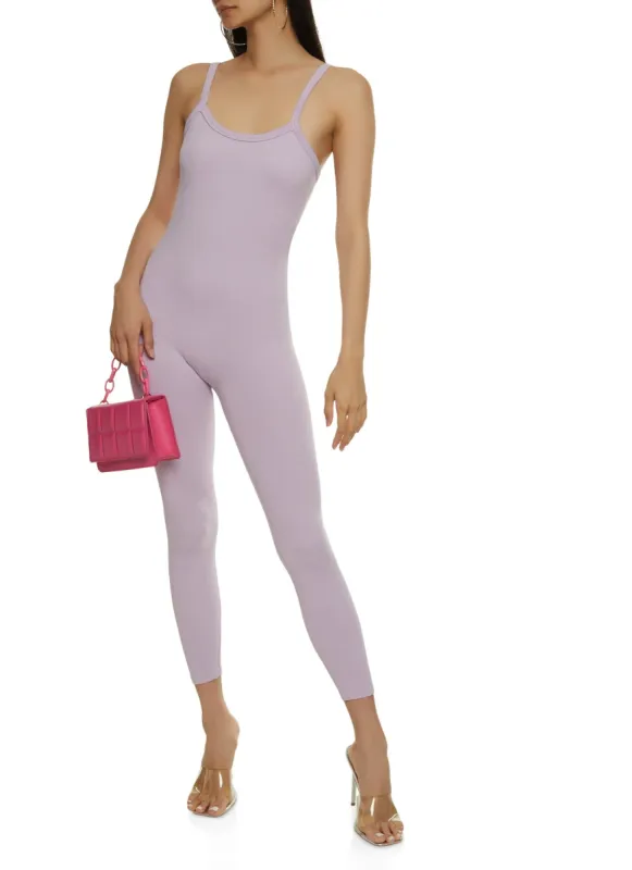 Solid Seamless Cami Catsuit sold by Rainbow