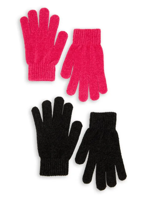2 Pack Chenille Solid Gloves sold by Rainbow