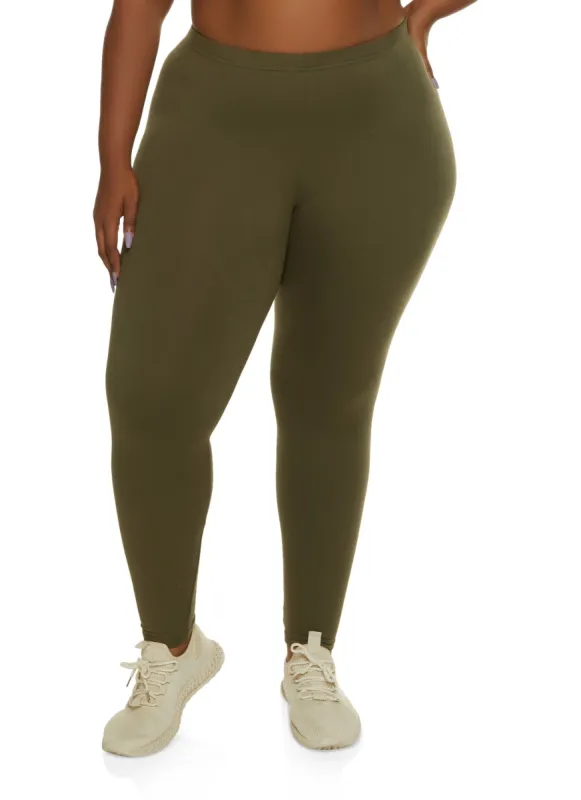Plus Size High Waist Leggings sold by Rainbow