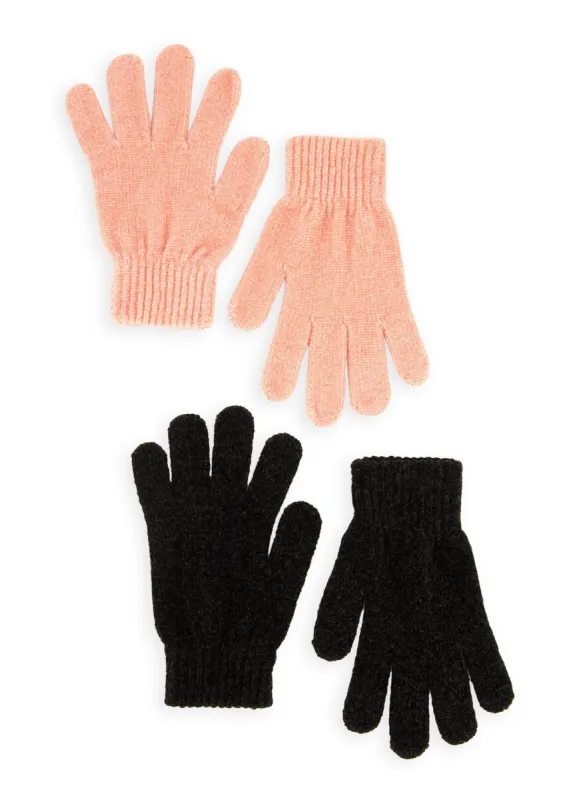2 Pack Chenille Solid Gloves sold by Rainbow