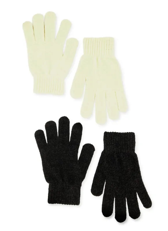 2 Pack Chenille Solid Gloves sold by Rainbow