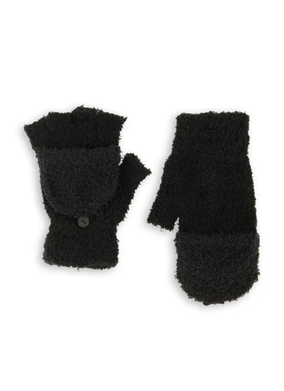 Cozy Button Detail Flip Top Gloves sold by Rainbow