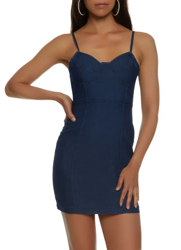 Denim Cami Bustier Dress sold by Rainbow