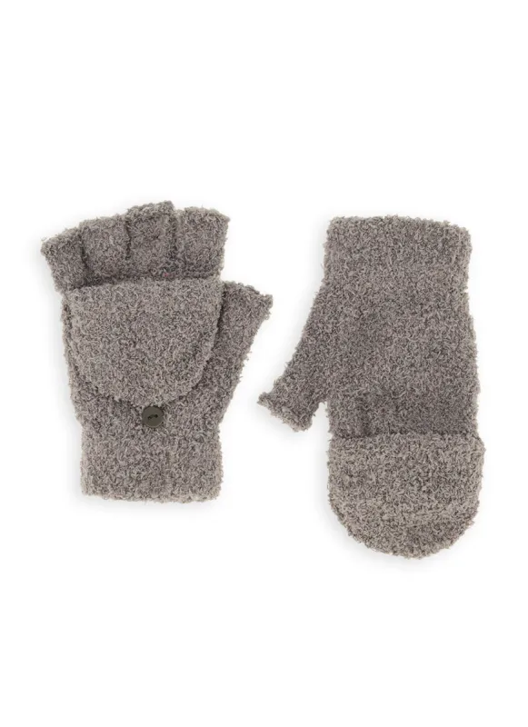 Cozy Button Detail Flip Top Gloves sold by Rainbow