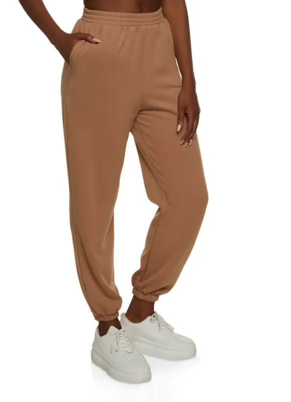 Solid High Waist Joggers sold by Rainbow