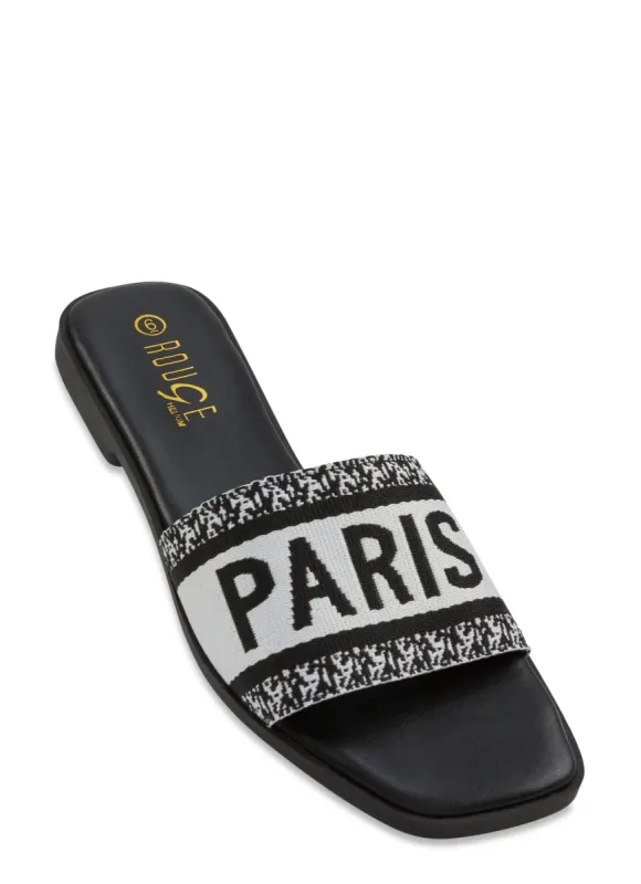 Paris Band Slide Sandals sold by Rainbow