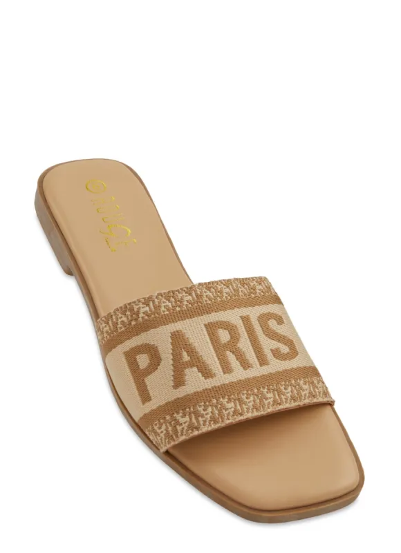 Paris Band Slide Sandals sold by Rainbow