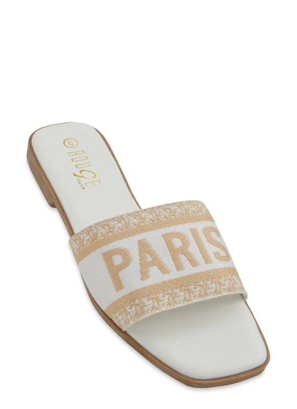 Paris Band Slide Sandals sold by Rainbow