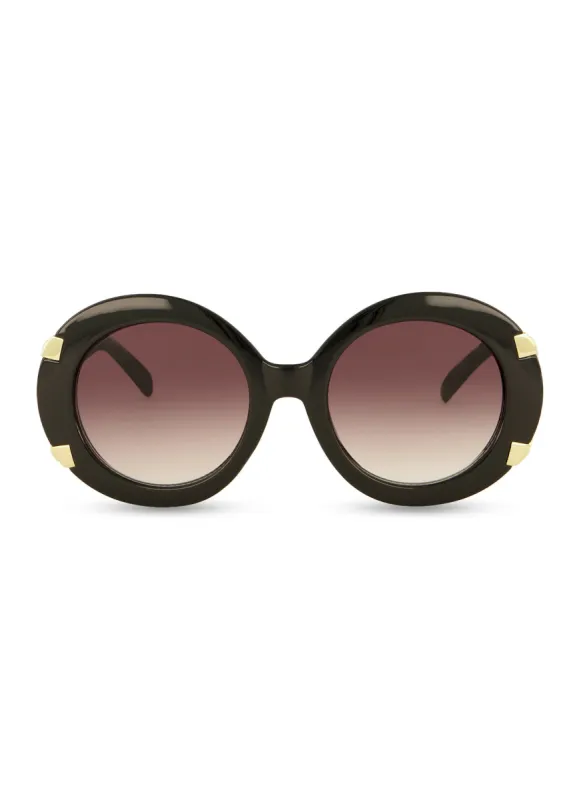Thick Frame Oval Sunglasses sold by Rainbow
