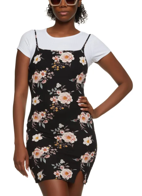 Floral Print Cami Dress with Tee sold by Rainbow