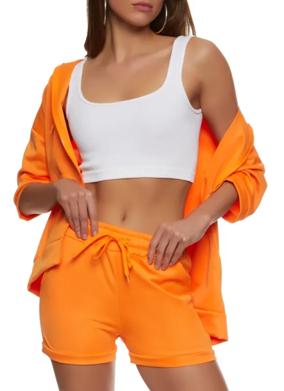 Short Sleeve Zip Up Hoodie sold by Rainbow