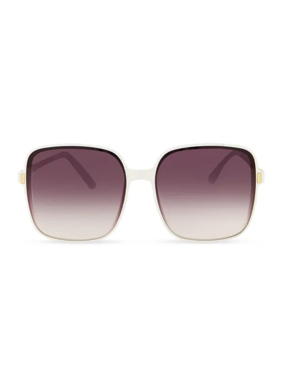 Metallic Arm Squared Oversized Sunglasses sold by Rainbow