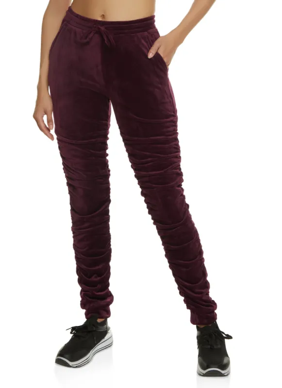 Velour Stacked Joggers sold by Rainbow