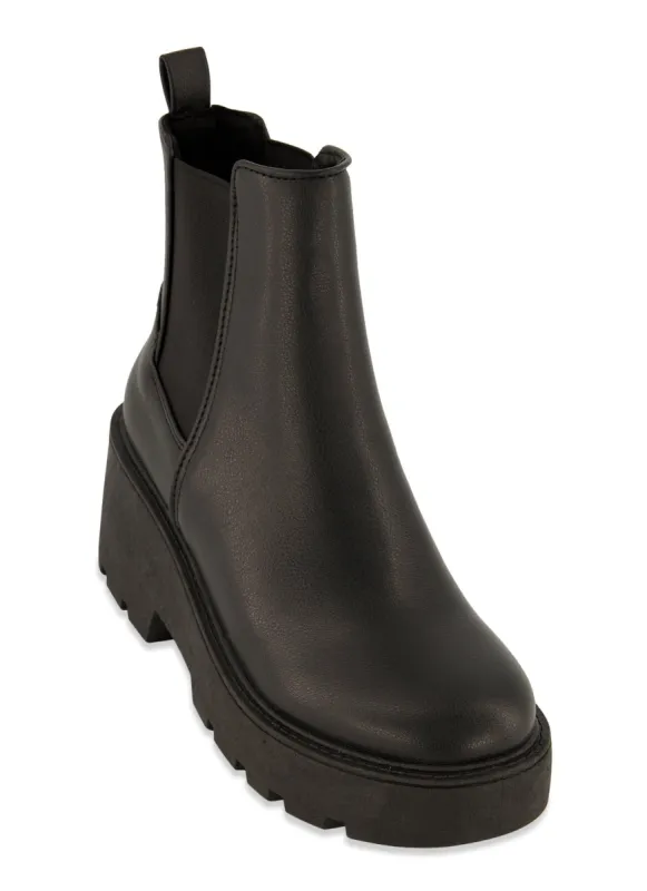 Slip On Platform Chelsea Boots sold by Rainbow