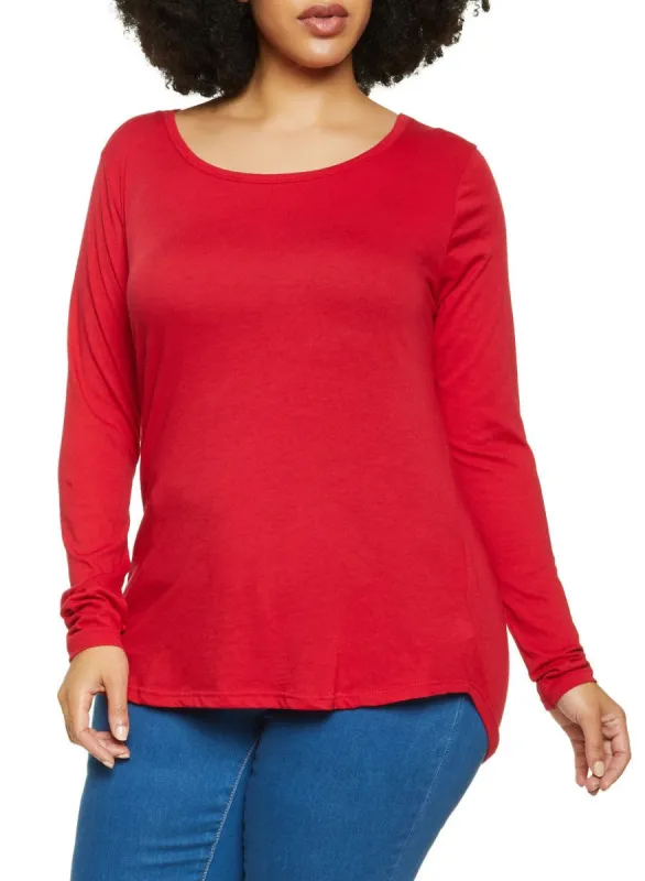 Plus Size Scoop Neck Basic Top sold by Rainbow
