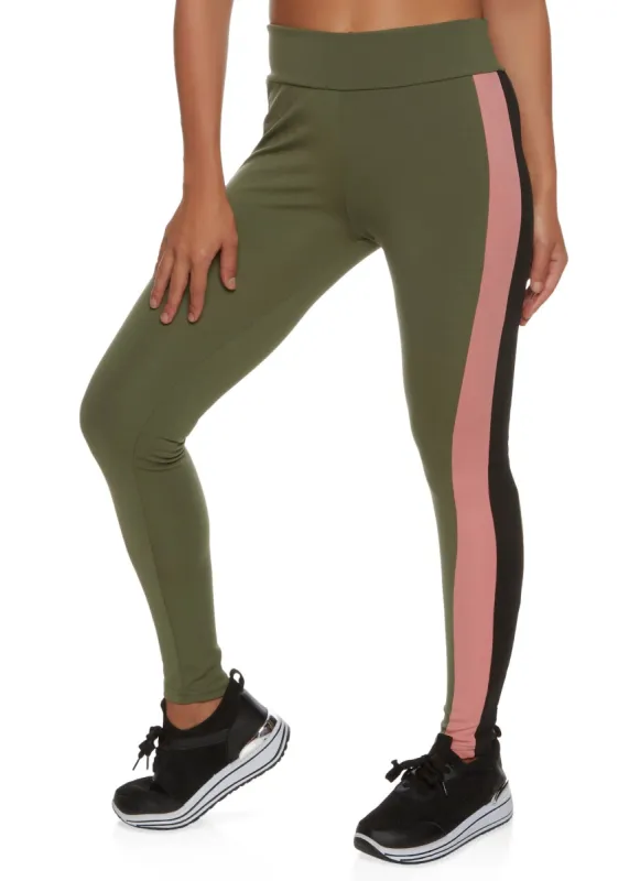 Color Block High Waist Active Leggings sold by Rainbow